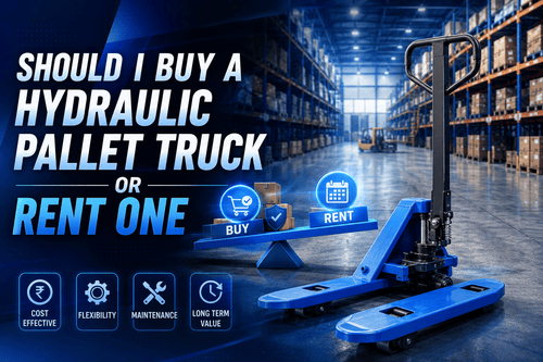 Hydraulic pallet truck for warehouse use