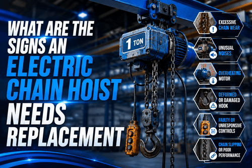 Electric chain hoist replacement signs